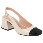 Scarpin Sapato Slingback Feminino Salto Grosso