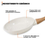 Jogo De Panelas Indução Mimo Cerâmica 12 Peças Mármol