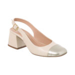 Scarpin Sapato Slingback Feminino Salto Grosso