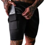 Kit 2 Shorts 2 Em 1 Masculino Dryfit Academia