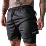 Kit 2 Shorts 2 Em 1 Masculino Dryfit Academia